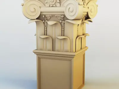 Column capital 3D model