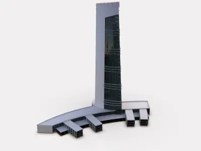 Central Building Low-poly 3D model