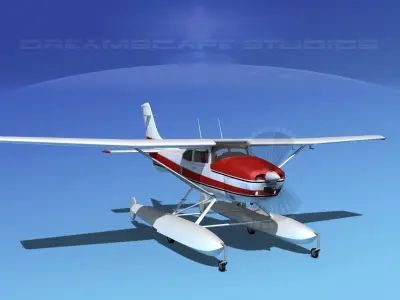Cessna 182 Skylane Seaplane V01 3D model