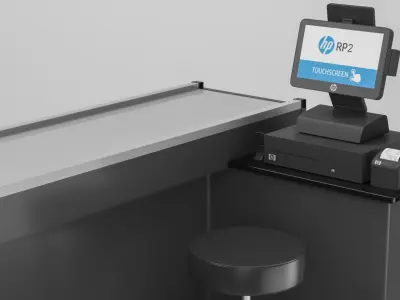 Cash Counter 3D model
