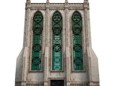 GOTHIC CASTLE BUILDING 5 Low-poly 3D model