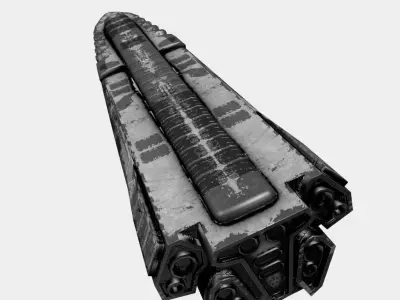 Large Starship Low-poly 3D model