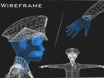 Policeman Character - Ella Low-poly 3D model