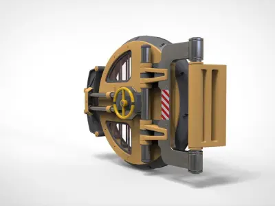 sci fi hatch 1 3D model