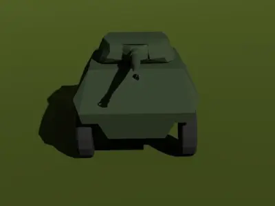 Engesa EE-9 Cascavel Low-poly 3D model