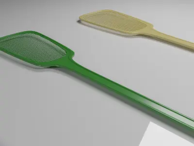 Flyswatters three plastic spatulas 3D model
