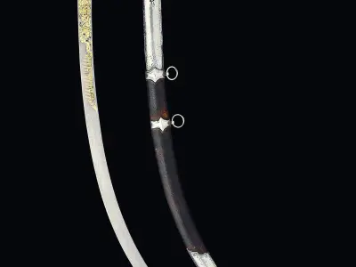 Turkish Sword Low-poly 3D model