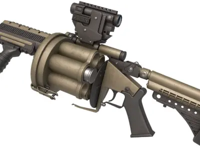 Grenade Launcher Milkor 3D model