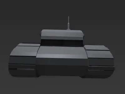 Military tank of World War 1  Low-poly 3D model