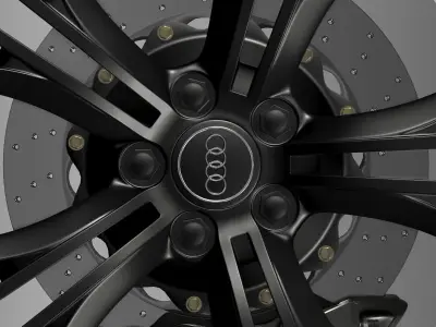 Audi R8 V10 plus 2013 wheel 3D model