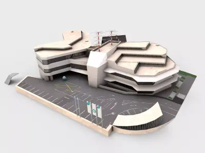 Airport Control Building 3D model