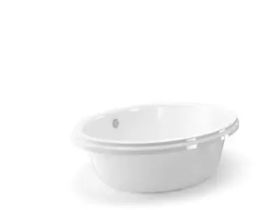 White Porcelain Bathtub 3D model