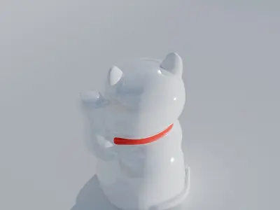 Lucky Cat Low-poly 3D model Low-poly 3D model