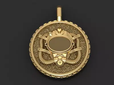 Diver pendant 3D print model