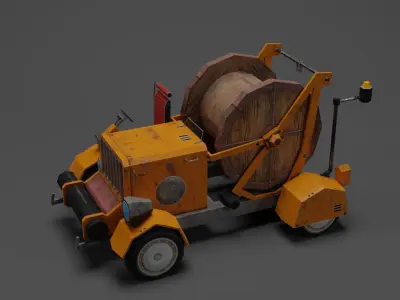 cable laying Low Low-poly 3D model