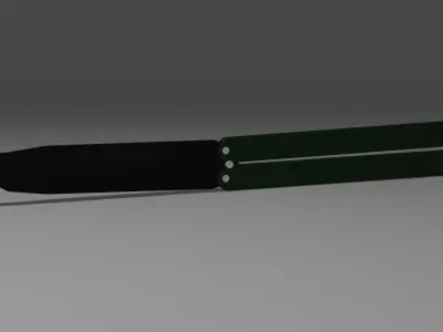 butterfly knife no UV game ready Free low-poly 3D model