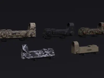 Venom Red Dot Sight Low-poly 3D model