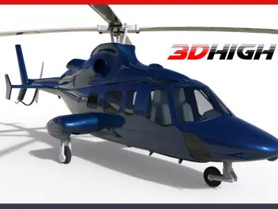 20358 private helicopter 3D model