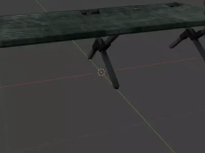 military cot Low-poly 3D model