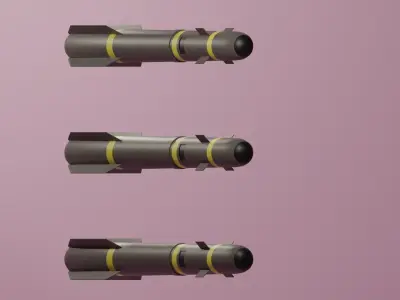 AGM-114 Hellfire Missile Low-poly 3D model