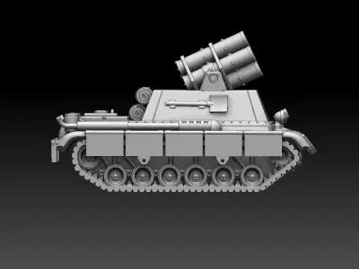 Self-Propelled Rocket Artillery Kit 3D print model