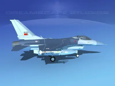Gen Dyn F-16A Falcon  Portugal 3D model