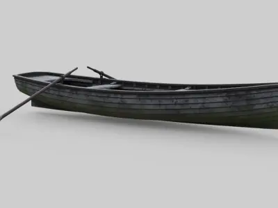 Rowboat 1C Low-poly 3D model
