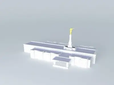LDS. Temple Fresno California Templo Mormon. 78th. operating ... Free 3D model