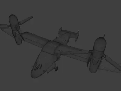 BELL V-247 VIGILANT - THE MEGA DO-IT-ALL TILTROTOR DRONE - 3D model