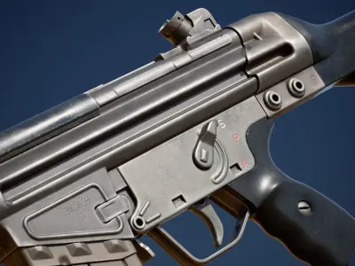 AK4 Battle Rifle - FPS Weapon Asset Low-poly 3D model