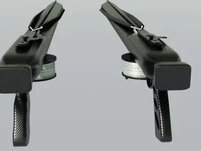 speargun carbon Low-poly 3D model