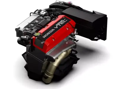 Honda F20C S2000 Engine Low-poly 3D model