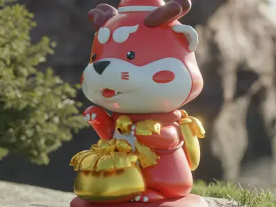 The Lucky Otter 3D Model 3D model