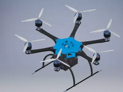 Flycam Drone Assembly  3D model