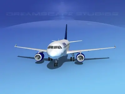 Airbus A319 Lufthansa 3D model