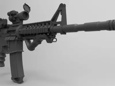 M4a1 - High poly rifle 3D model