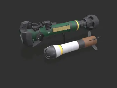 NLAW Next Generation Light Anti-tank Weapon Low-poly PBR Low-poly 3D model