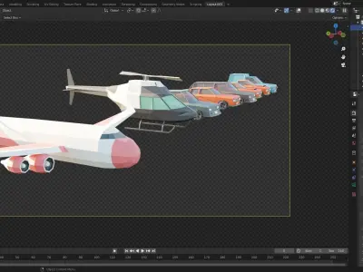 low poly vehicles asset pack Low-poly 3D model