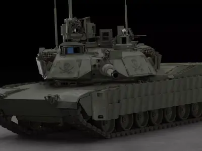 Tank M1A2 SEP 2 With Camouflage Pack 3D Model 3D model