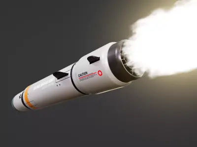 Missile  Low-poly 3D model