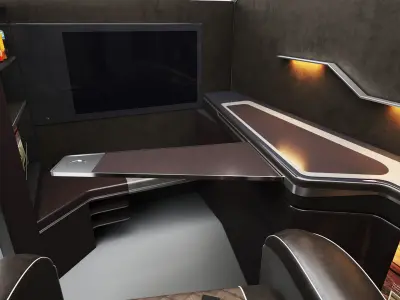 First Class Passenger Seat Vray 3D model  3D model