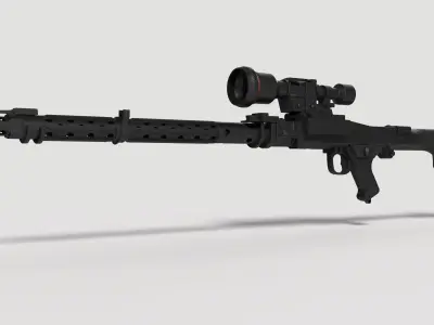 Stormtrooper Heavy Blaster Rifle DLT-19X from Star Wars 3D model