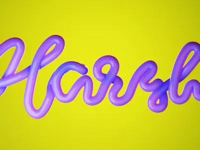 Inflated 3D Text Low-poly 3D model