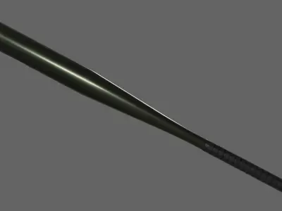 PBR Baseball Bat Green Low-poly 3D model