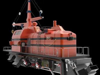 Spaceship rescue boat 3D model