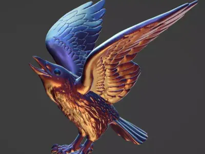 Halloween Raven STL Free 3D print model