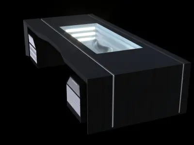 Scifi table Low-poly 3D model