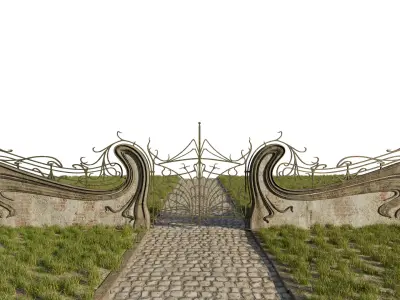 Art Nouveau Gate 3D model