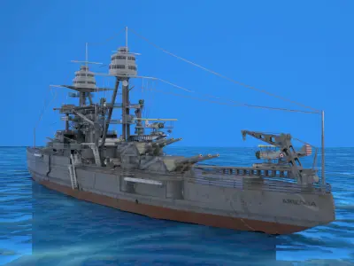 USS Arizona in various formats 3D model
