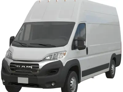 2024 Ram ProMaster L4H3 Detailed interior 3D model